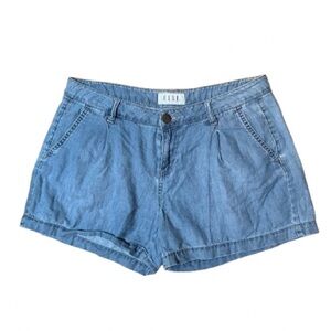 Elle Blue Chambray Jean Shorts Relaxed Fit Size 6
